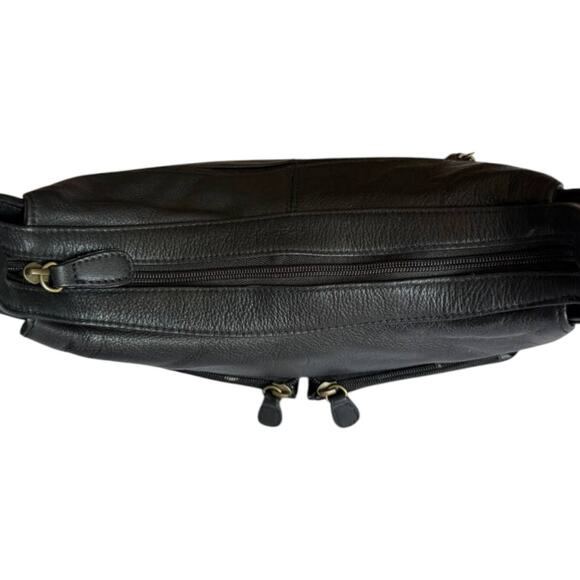 Aurielle Black Leather Bag Tote - Picture 7 of 10